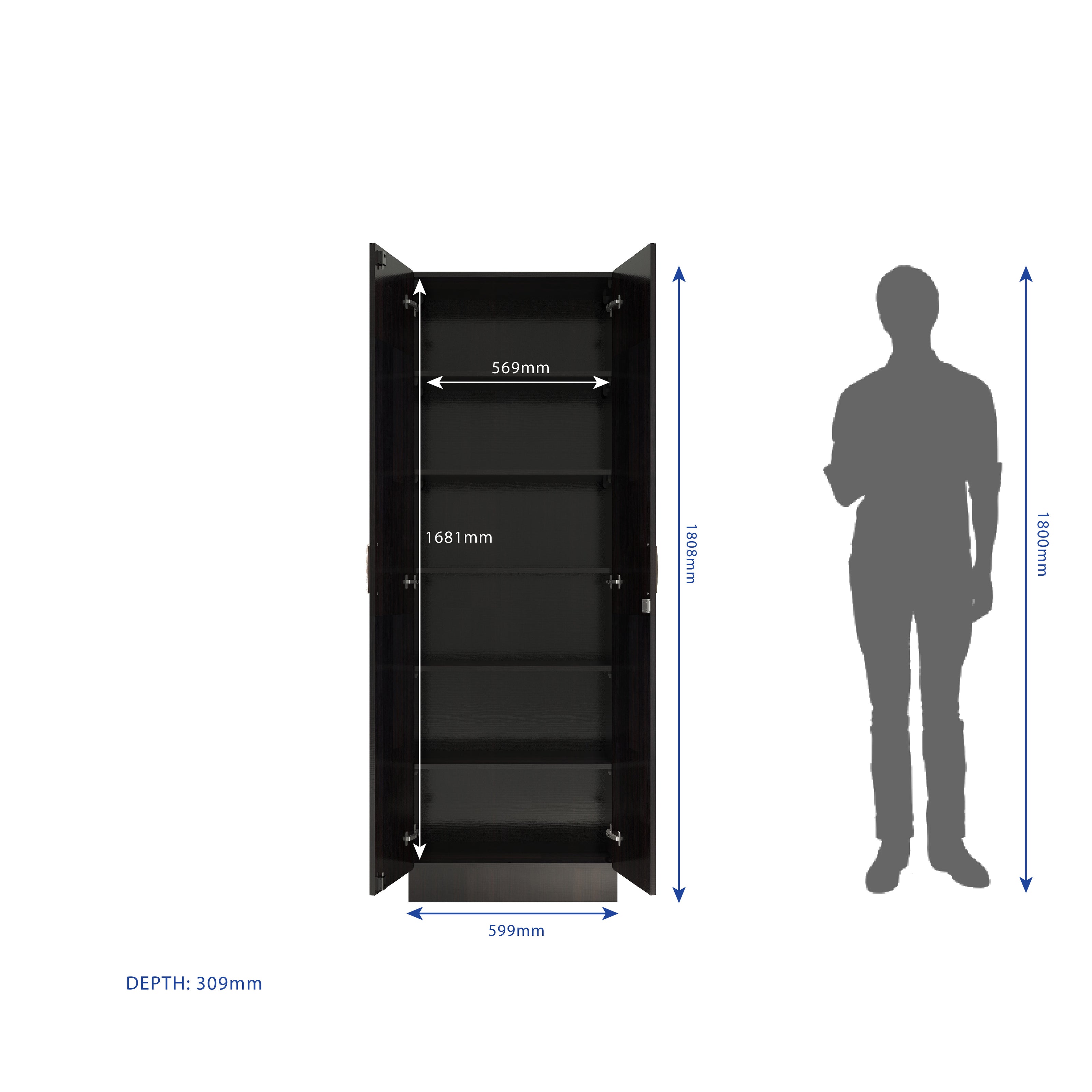 Kenzou 2 Door Wardrobe