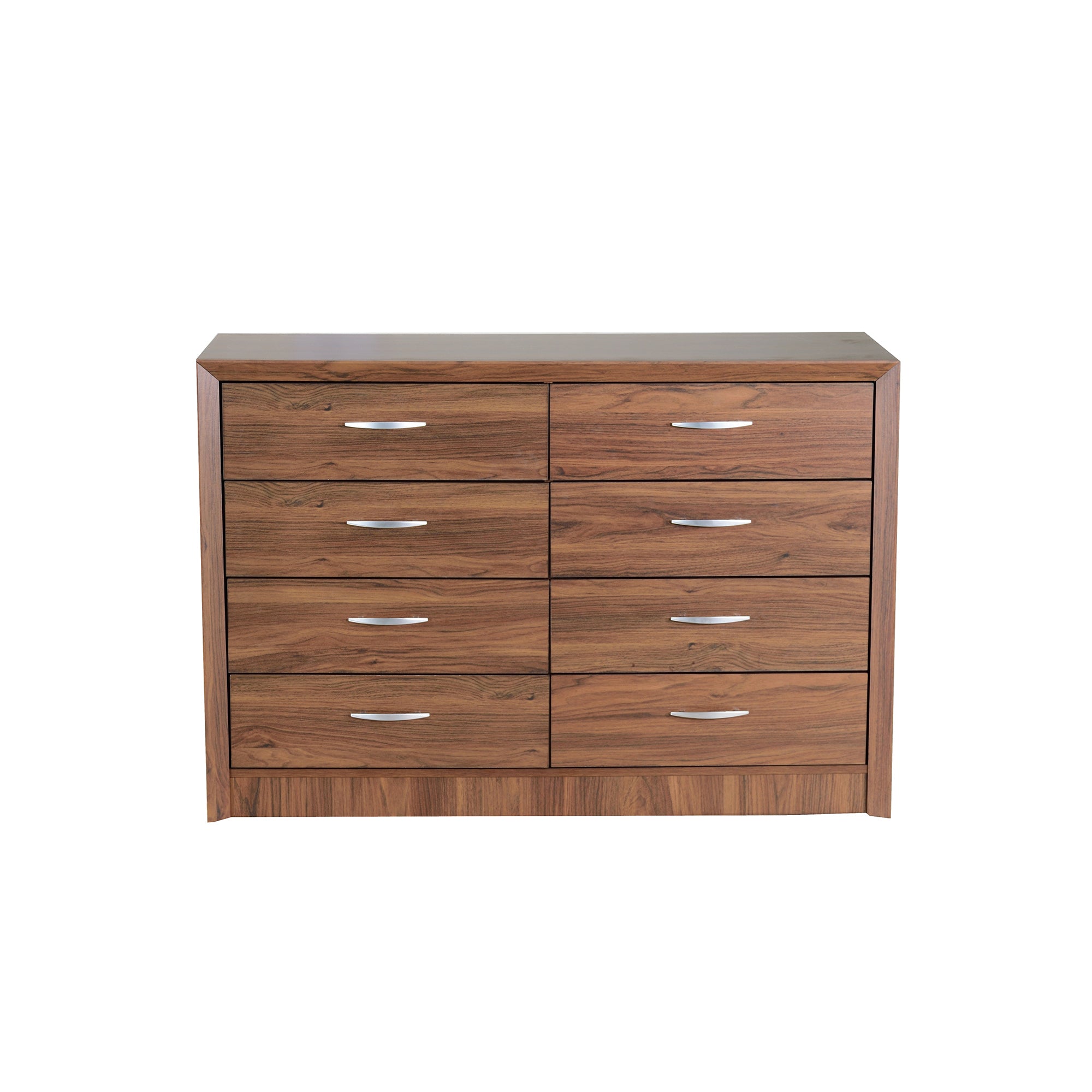 Yuko 8-Drawer Chest – Columbia Walnut Finish Wooden Storage Unit