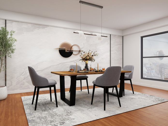 Artisan Dawn — 9-Piece Premium Home Furniture Combo (Grey & Walnut)
