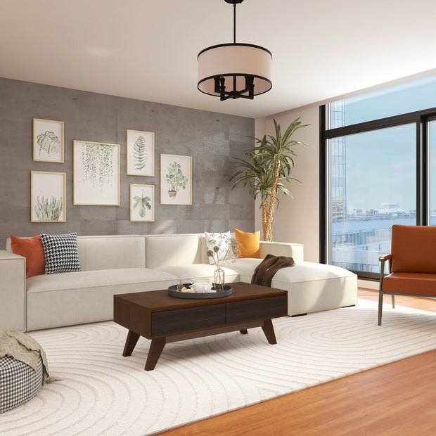 مجموعة أثاث منزلي فاخر من Artisan Dawn، مكونة من 9 قطع (رمادي وجوز)