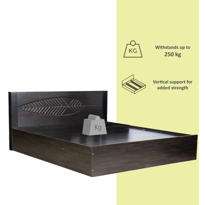 سرير ثيميس - لوح رأس من الخشب الصلب مع صندوق تخزين