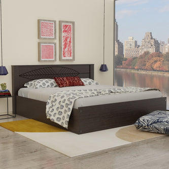 Themis Queen Bed with Solid Wood Headboard and Box Storage – DF2H