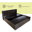 Muses Bed with Solid Wood Headboard & Box Storage – Walnut Finish