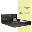 سرير ستيكس - لوح رأس من الخشب الصلب مع صندوق تخزين