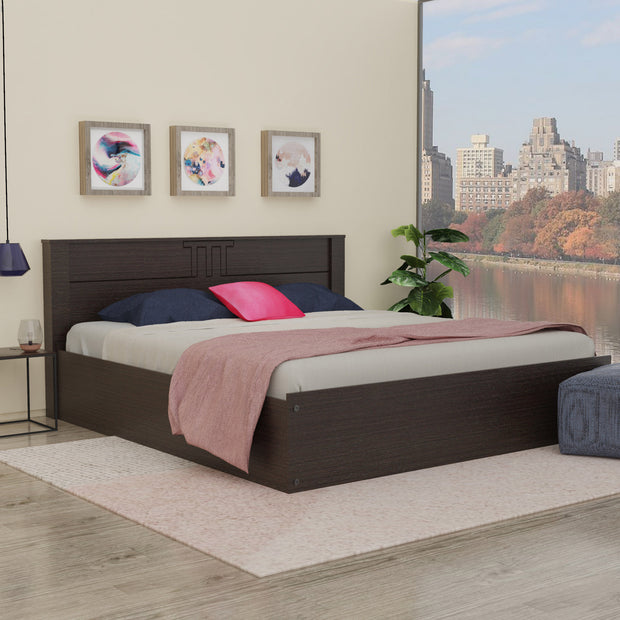 Styx Queen Bed with Solid Wood Headboard and Box Storage – DF2H