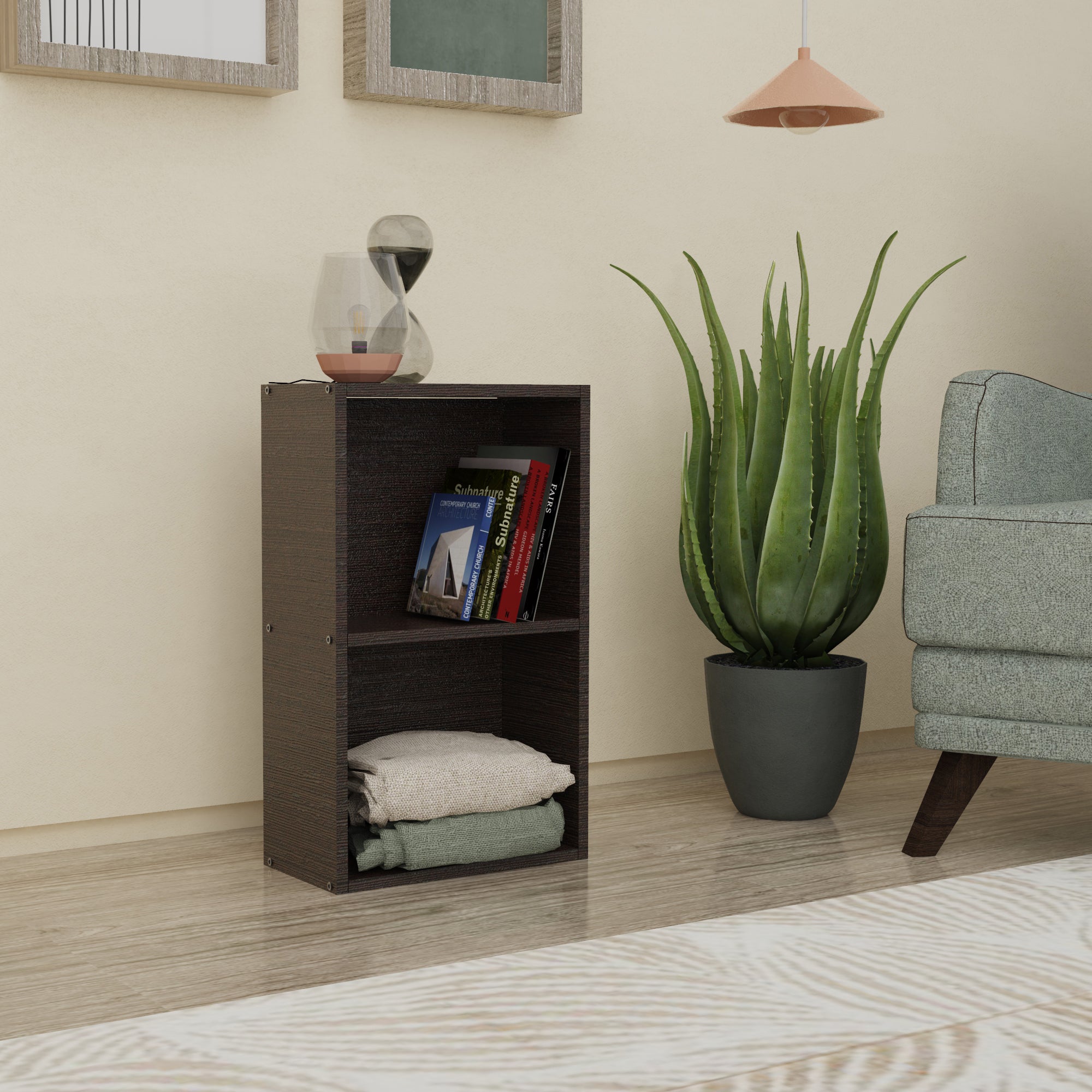 Adikia Bed – Solid Wood Headboard with Box Storage