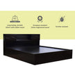 Euthenia Bed – Solid Wood Headboard with Box Storage