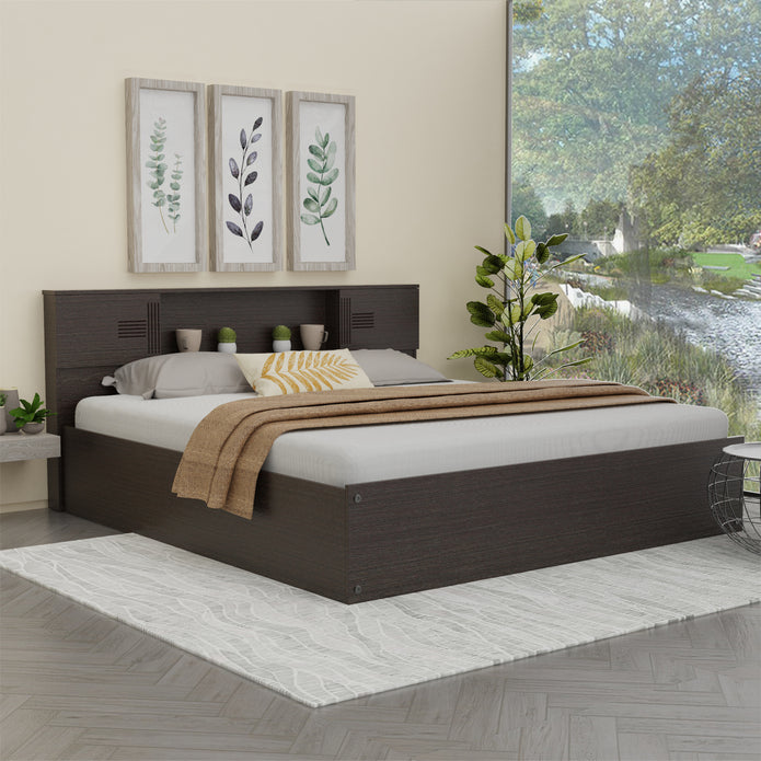 Graeae Queen Bed with Solid Wood Headboard and Box Storage – DF2H