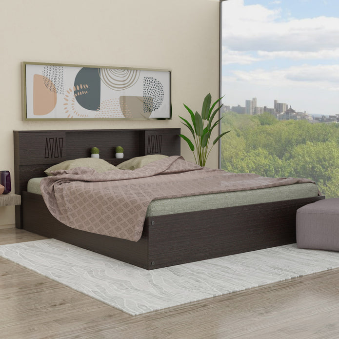 Horae Queen Bed with Solid Wood Headboard and Box Storage – DF2H