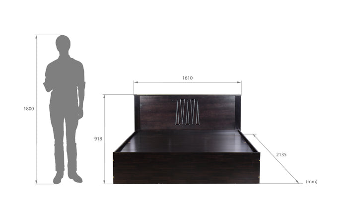 Ren Classic Bedroom Set – Queen, 2-Door Wardrobe & Side Table