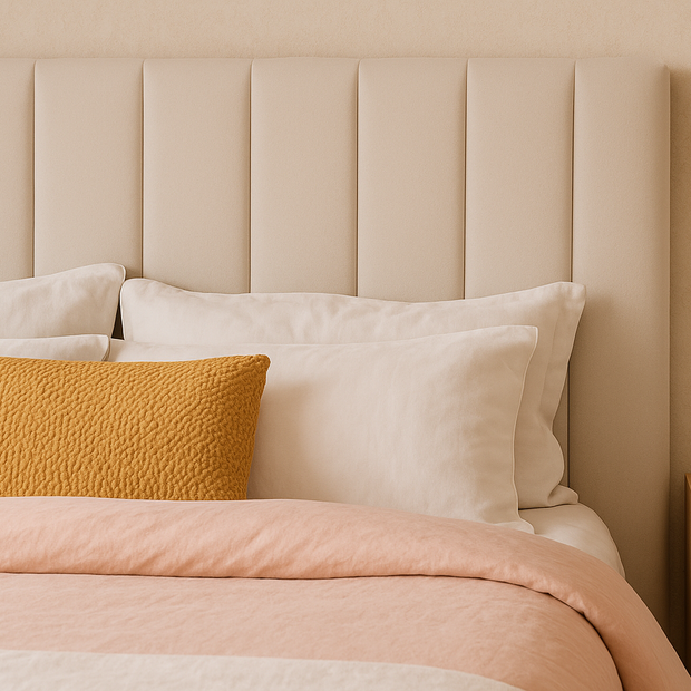 Arlo Bed With Premium Fabric And Box Storage - King Bed