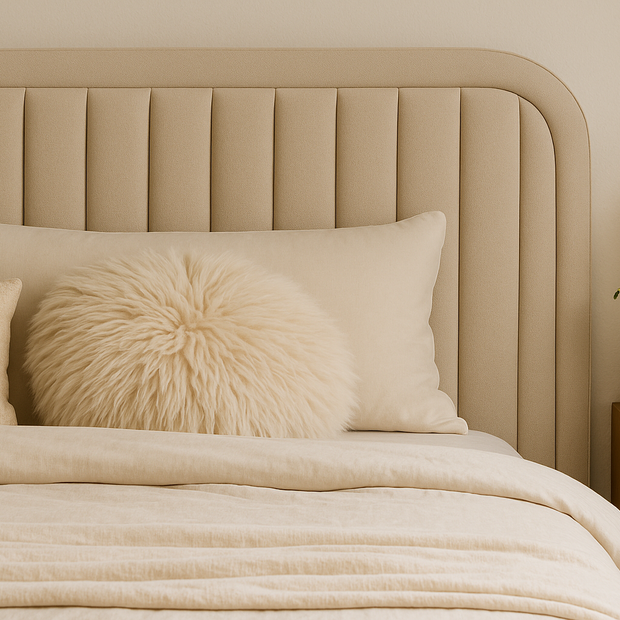 August Bed With Premium Fabric And Box Storage - King Bed