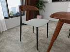 Breva Grey Dining Chair modern dining room setup