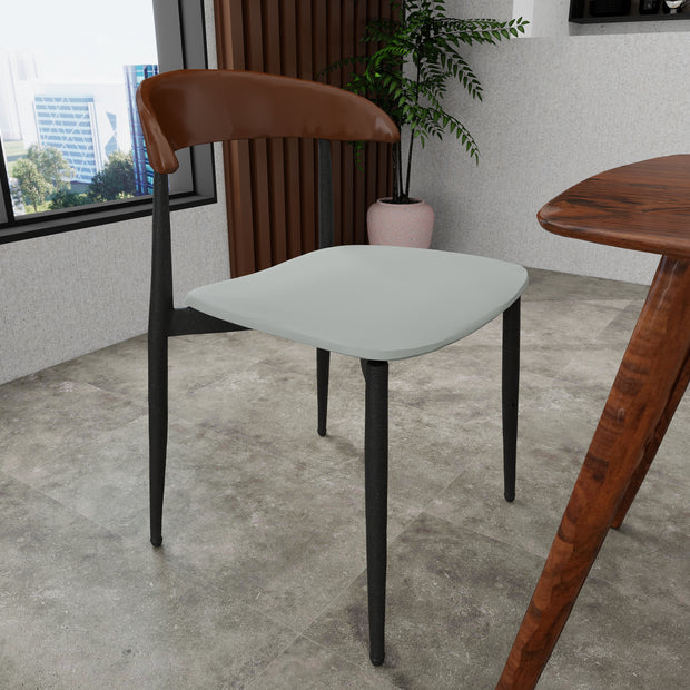 Breva Grey Dining Chair modern dining room setup