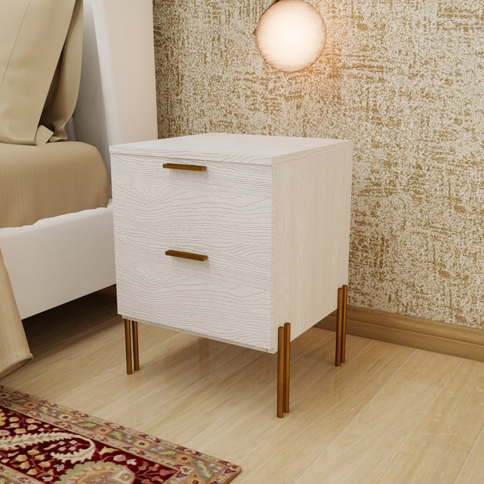 Baso 2-Drawer Nightstand - Off-White