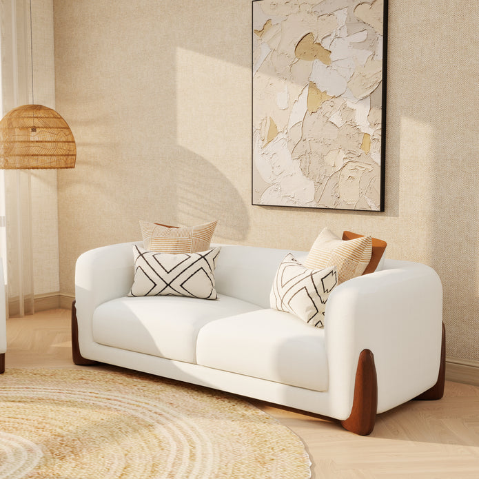 Golden Nest — 9-Piece Premium Home Furniture Combo (Cream & Walnut)