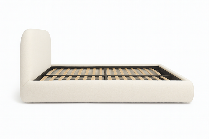 Marais Frame Upholstered Bed (Off-White) - King & Queen