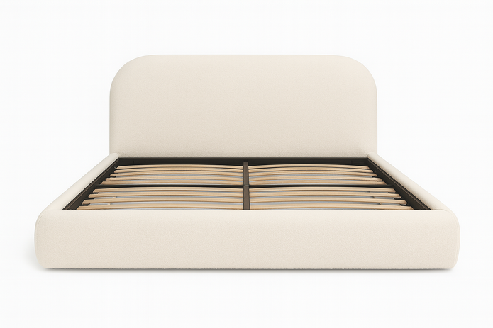 Marais Frame Upholstered Bed (Off-White) - King & Queen