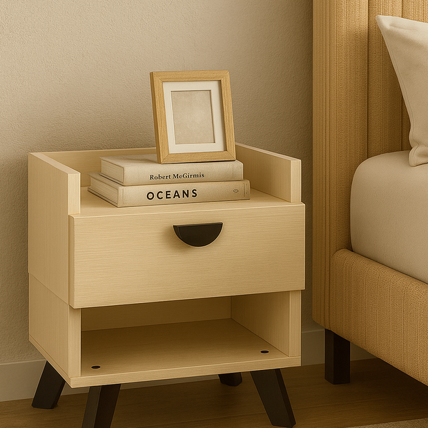 Tacta 1-Drawer Nightstand - Honey Ash