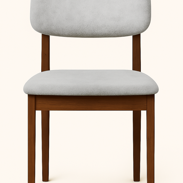 كرسي طعام رمادي من Interval - مريح ومنجد بشكل عصري