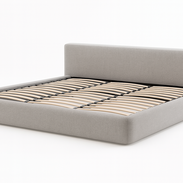 Alto Upholstered Bed - King & Queen (Beige & Light Brown)