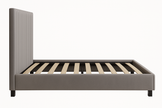 Bastion Upholstered Bed (Grey | Beige) - King & Queen