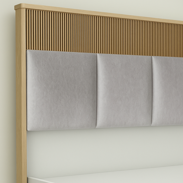 Elysian King Size Upholstered Bed with Box Storage