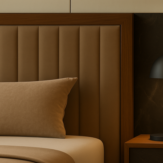 سرير فيسبر كينج سايز مبطن مع تخزين هيدروليكي