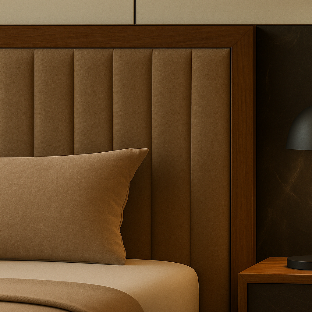 سرير فيسبر كينج سايز مبطن مع تخزين هيدروليكي