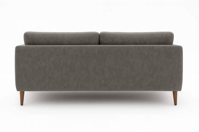 Metro 3-Seater Sofa - Modern Fabric Lounger (Grey)
