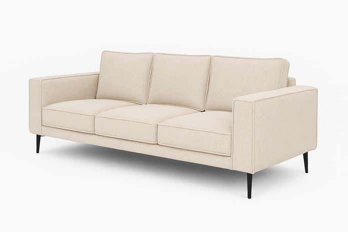 Sculpted Allure Collection – Brume 3-Seater Sofa | Modern Fabric Lounger