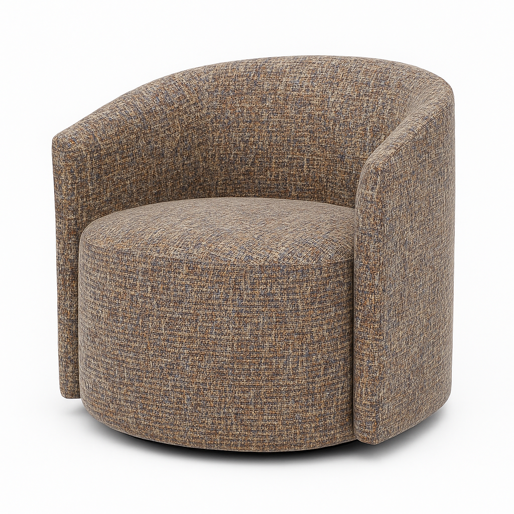 Loma Armchair - Modern Fabric Accent Chair (Dull Brown)