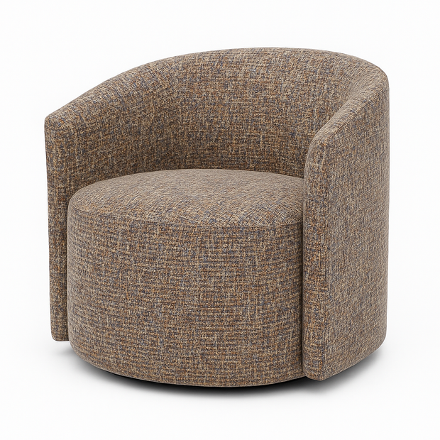 Loma Armchair - Modern Fabric Accent Chair (Dull Brown)