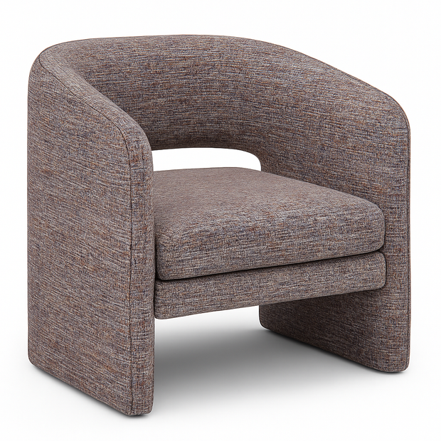 Noa Armchair - Modern Fabric Accent Chair (Grey)