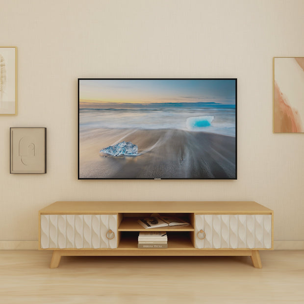 Echo AV Unit (Cream, Solidwood) - TV Console with Storage