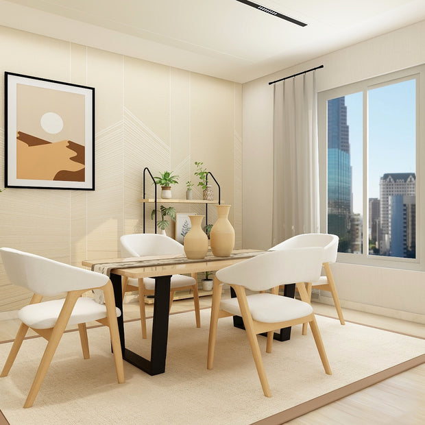 Sable Curve Dining Chair (Beige)