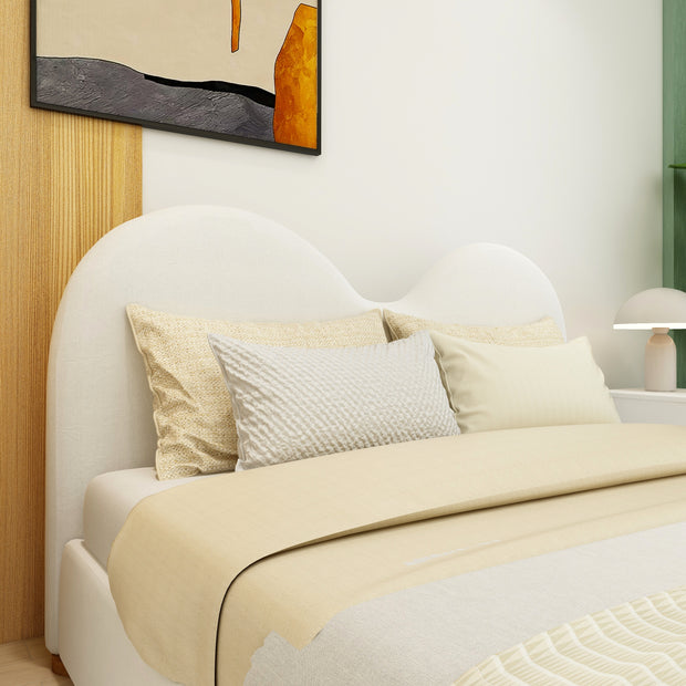 Reverie Frame Upholstered Bed (Beige) - King & Queen