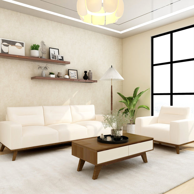 Loom 3-Seater Sofa (Beige) - With or Without Lounger