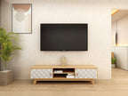 Echo AV Unit (Cream, Solidwood) - TV Console with Storage