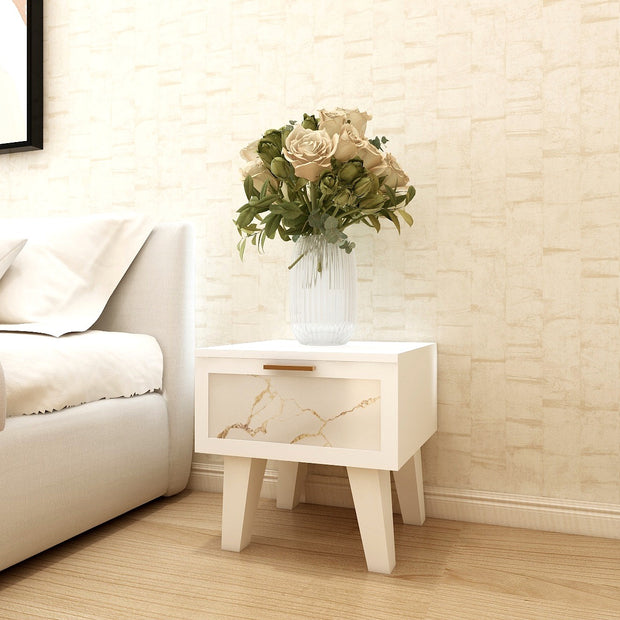 Roma Nightstand (2-Drawer) - Beige