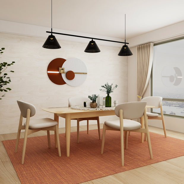 Tranquil Renewal — 9-Piece Premium Home Furniture Combo (Cream & Walnut)