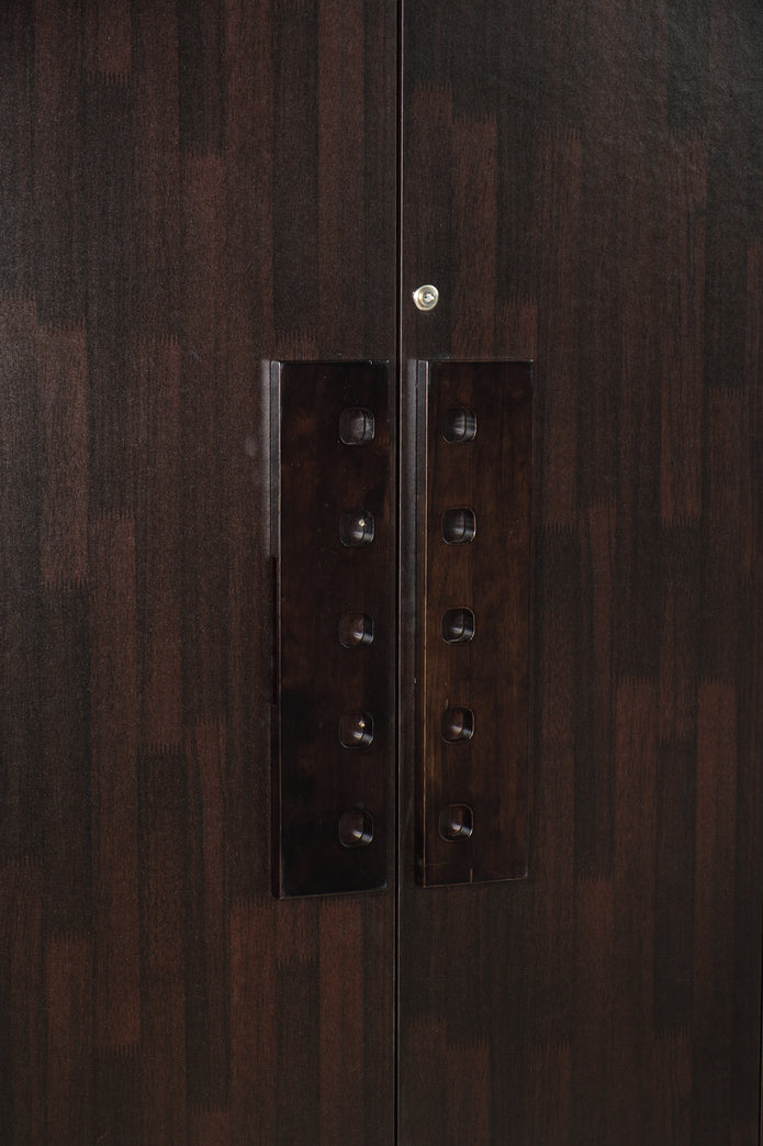 Prophasis 3-Door Engineered Wood Wardrobe – Modern Bedroom Almirah with Shelves & Hanging Space