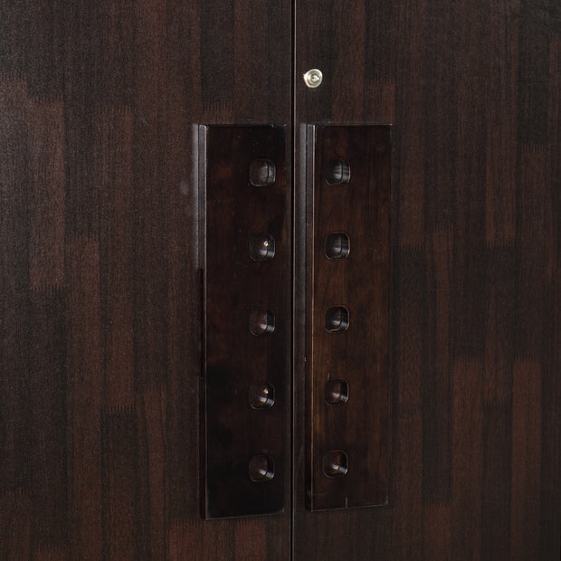 Prophasis 3-Door Engineered Wood Wardrobe – Modern Bedroom Almirah with Shelves & Hanging Space