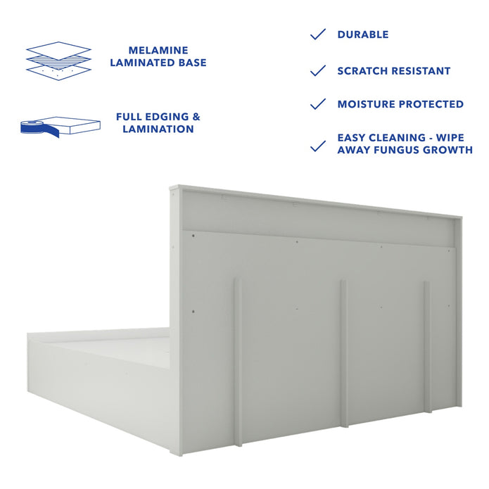 Macari King Size Upholstered Bed with Box Storage