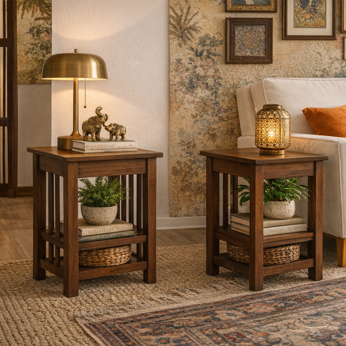 Elowen Bedside Table | CRAFTED MITTI Collection