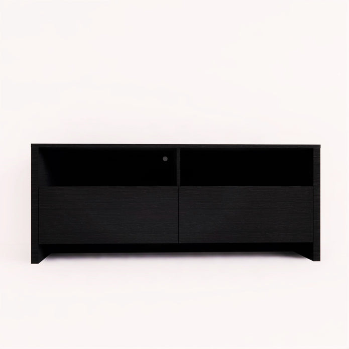 Zouk Wooden TV Unit – Wenge Finish with Open Shelf & Cabinet