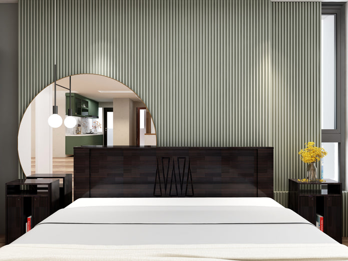 Ren Classic Bedroom Set – Queen, 2-Door Wardrobe & Side Table