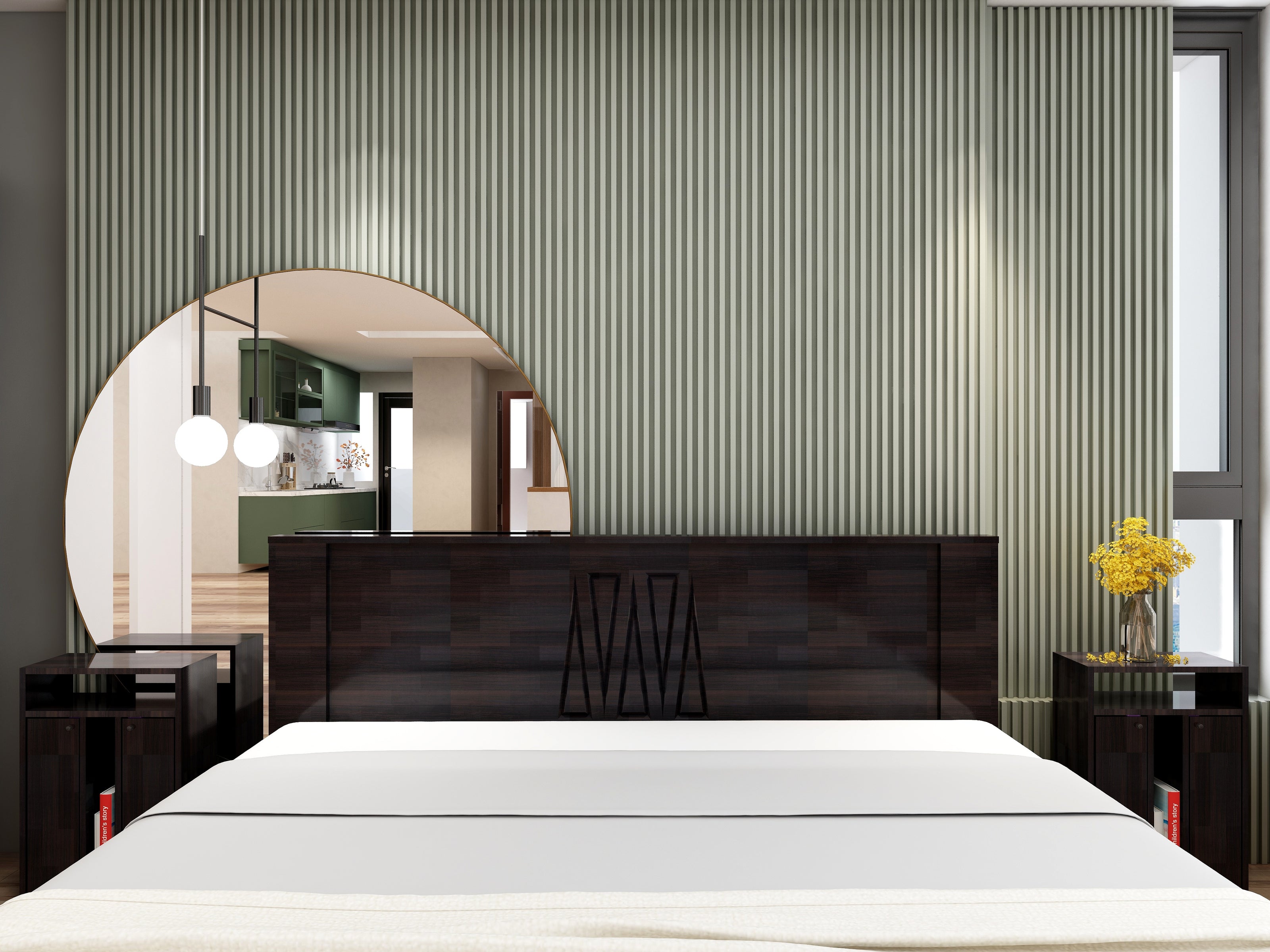 Ren Classic Bedroom Set – Queen, 2-Door Wardrobe & Side Table