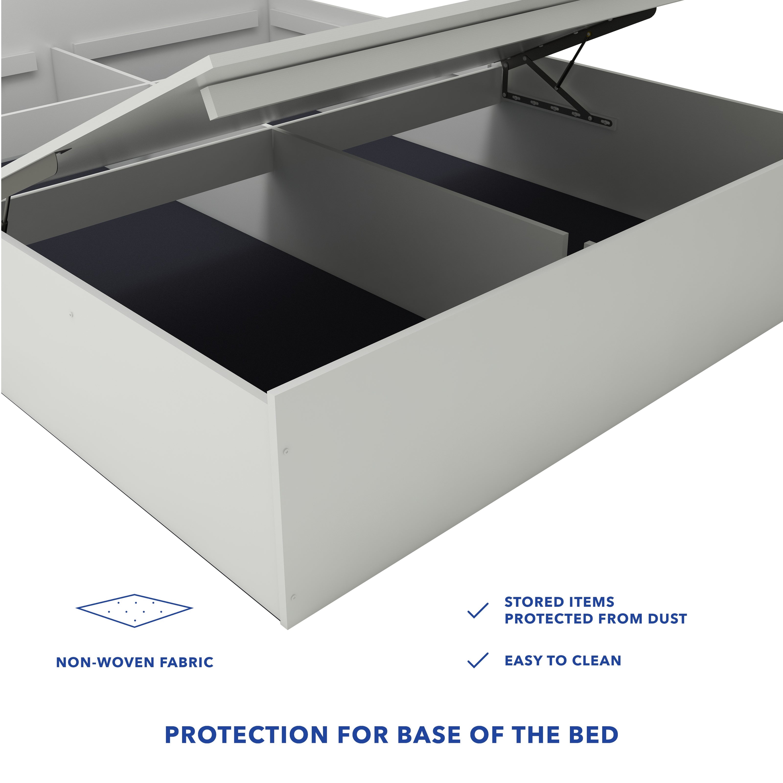 Calla King Size Upholstered Bed with Hydraulic Storage