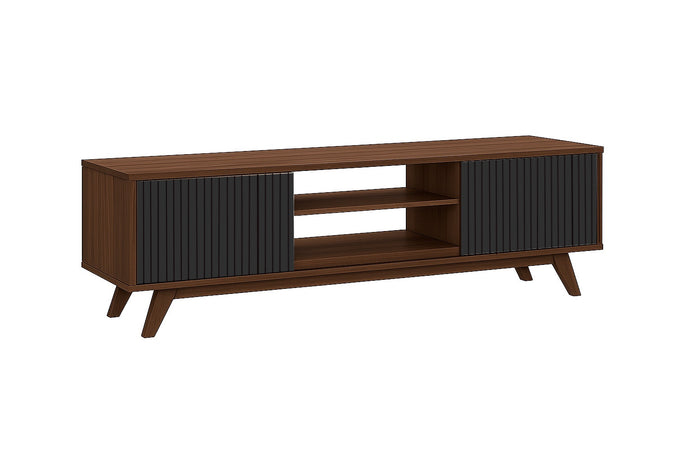 وحدة ستراتا AV (جوزي وأسود) - وحدة تحكم تلفزيون مع مساحة تخزين